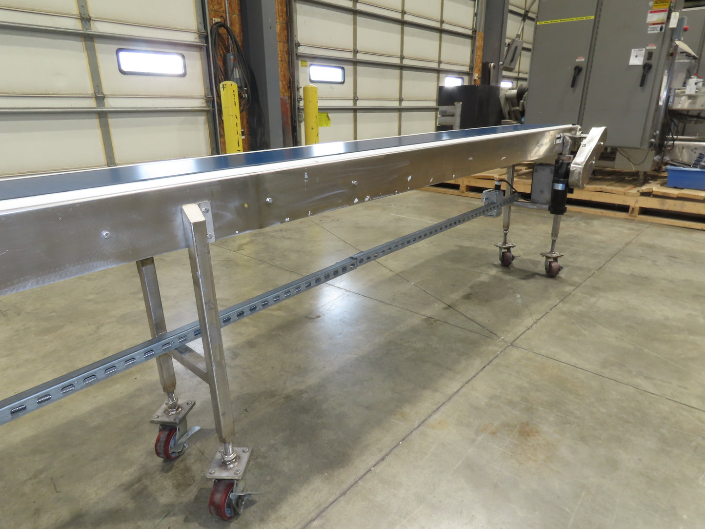 14"x 17' 6" Stainless Slider Bed Portable Conveyor 12"Belt 115V Variable Speed