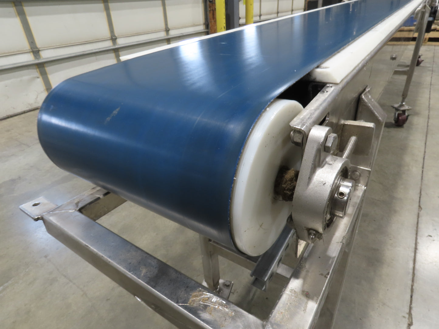 14"x 17' 6" Stainless Slider Bed Portable Conveyor 12"Belt 115V Variable Speed