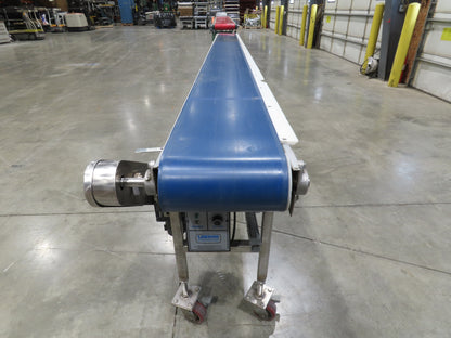 14"x 17' 6" Stainless Slider Bed Portable Conveyor 12"Belt 115V Variable Speed