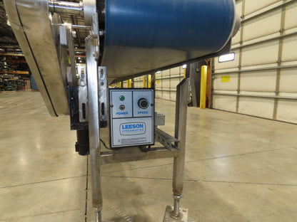 14"x 17' 6" Stainless Slider Bed Portable Conveyor 12"Belt 115V Variable Speed