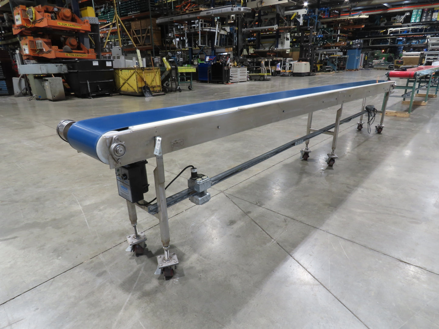 14"x 17' 6" Stainless Slider Bed Portable Conveyor 12"Belt 115V Variable Speed
