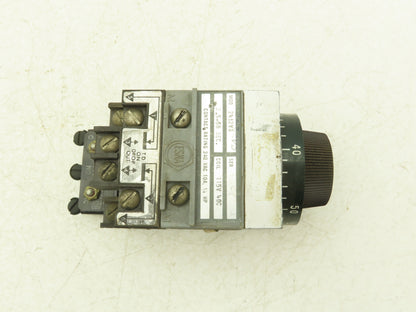 TE Connectivity 2412VD Overcurrent Time Delay Relay 1/4 Hp 240VAC 10A 2.5-50 Sec
