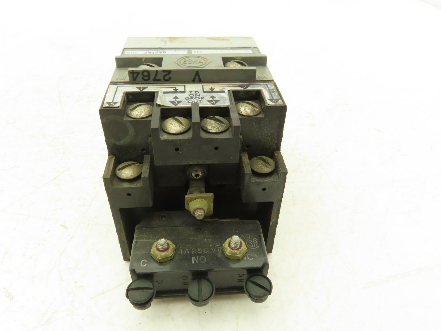 TE Connectivity 2412VD Overcurrent Time Delay Relay 1/4 Hp 240VAC 10A 2.5-50 Sec