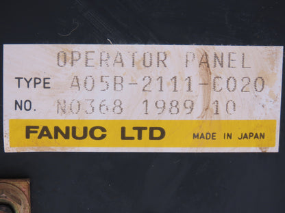 Fanuc A05B-2111-C020 CNC HMI Control Panel Push Button With E-Stop