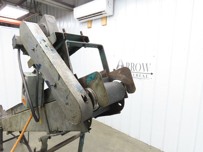 9'L Portable Parts Conveyor 8" Cleated Belt Adj Incline 3PH Chain Drive 75FPM