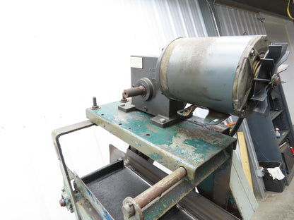 9'L Portable Parts Conveyor 8" Cleated Belt Adj Incline 3PH Chain Drive 75FPM