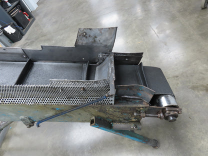 9'L Portable Parts Conveyor 8" Cleated Belt Adj Incline 3PH Chain Drive 75FPM