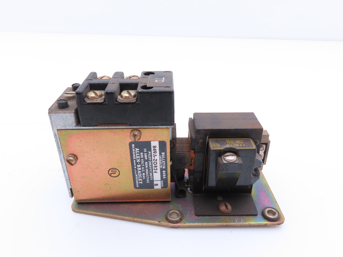 Allen Bradley 849A-ZOB24 Time Delay Relay 600VAC 10A 480V Coil Series B