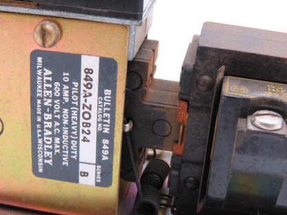 Allen Bradley 849A-ZOB24 Time Delay Relay 600VAC 10A 480V Coil Series B