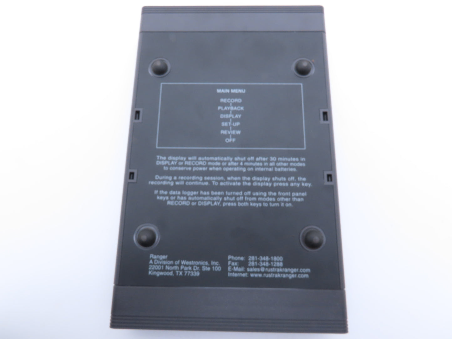 Rustrak RR3-1500-4 Ranger III Electronic Power Data Logger Recorder Module