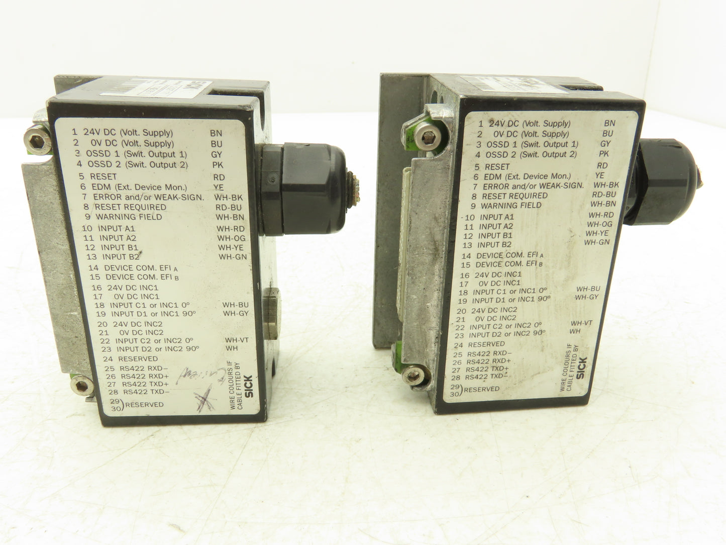 Sick 2 027 171 Optic Scanner Head Plug Connector Module Lot of 2