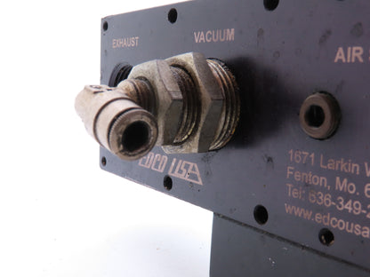 Edco USA ML50N-RTB Pneumatic Vacuum Pump Assembly 1/2" NPT For Vacuum Cup READ