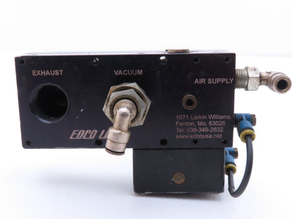 Edco USA ML50N-RTB Pneumatic Vacuum Pump Assembly 1/2" NPT For Vacuum Cup READ