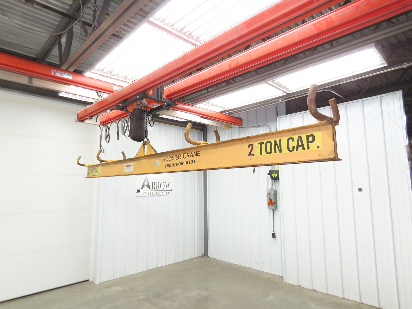 Caldwell 18-2-12 4000 Lb 2 Ton Rigging Lifting Beam 12' Fixed Twin Basket Sling