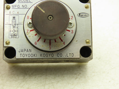 Toyooki Kogyo HFD1-KG2K-1M-02 Hydraulic Flow Control Valve Manual Dial 7MPA