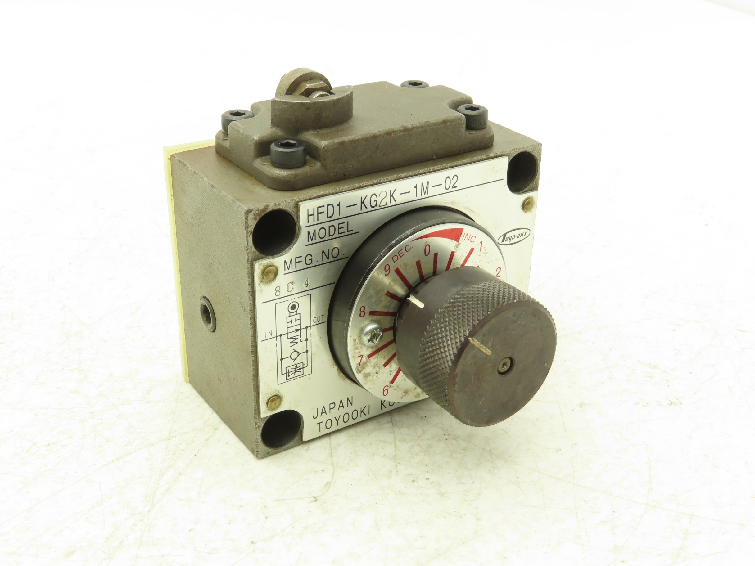 Toyooki Kogyo HFD1-KG2K-1M-02 Hydraulic Flow Control Valve Manual Dial ...