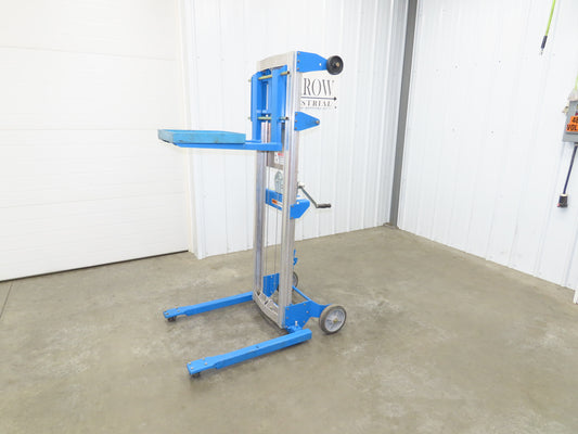 Genie GL8 Manual Material Lift Utility 400Lb 8'3" Lift Hand Winch Aluminum