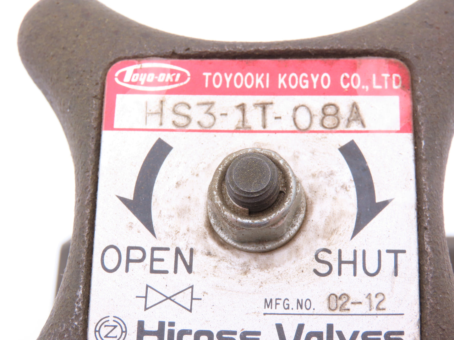 Toyooki Kogyo HS3-1T-08A Hirose Stop Needle Valve 1" NPT Size 25