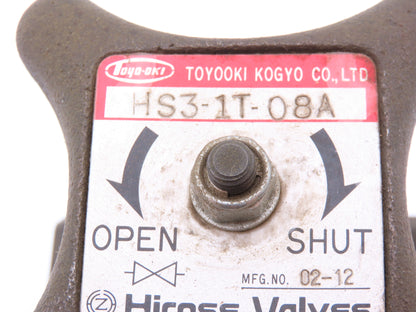 Toyooki Kogyo HS3-1T-08A Hirose Stop Needle Valve 1" NPT Size 25