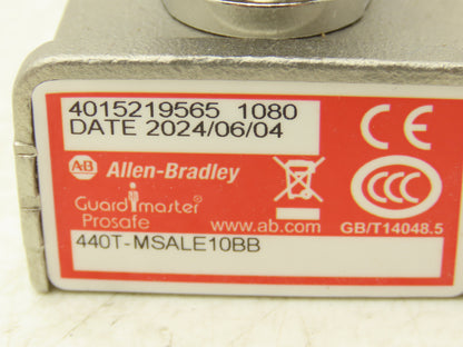 Allen Bradley 440T-MSALE10BB Guardmaster Trapped Key Interlock Switch With Key