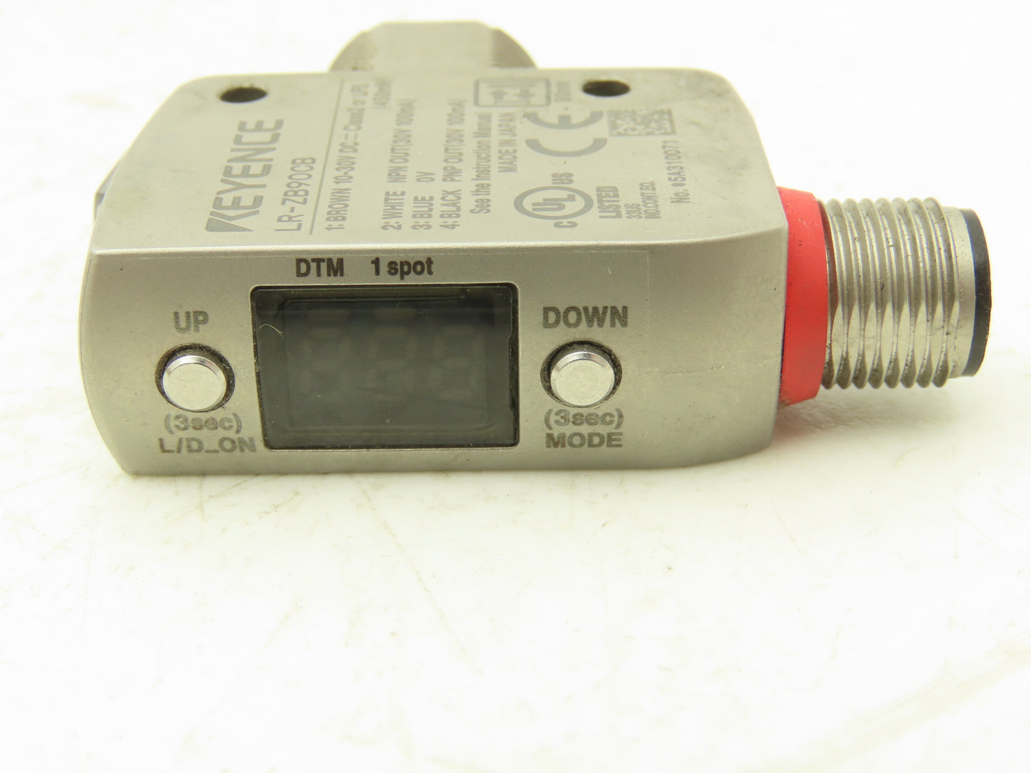 Keyence LR-ZB90CB Self-Contained CMOS Photoelectric Laser Proximity Sensor