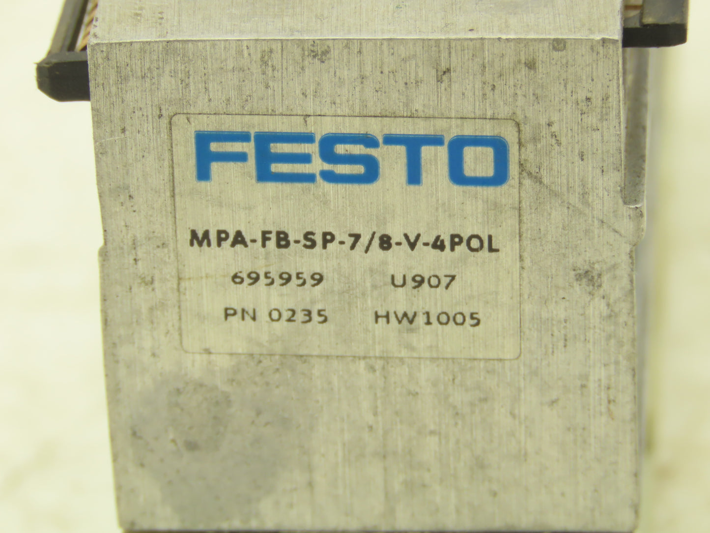 Festo MPA-FB-SP-7/8-V-4POL Solenoid Valve Supply Plate For Manifold 695959