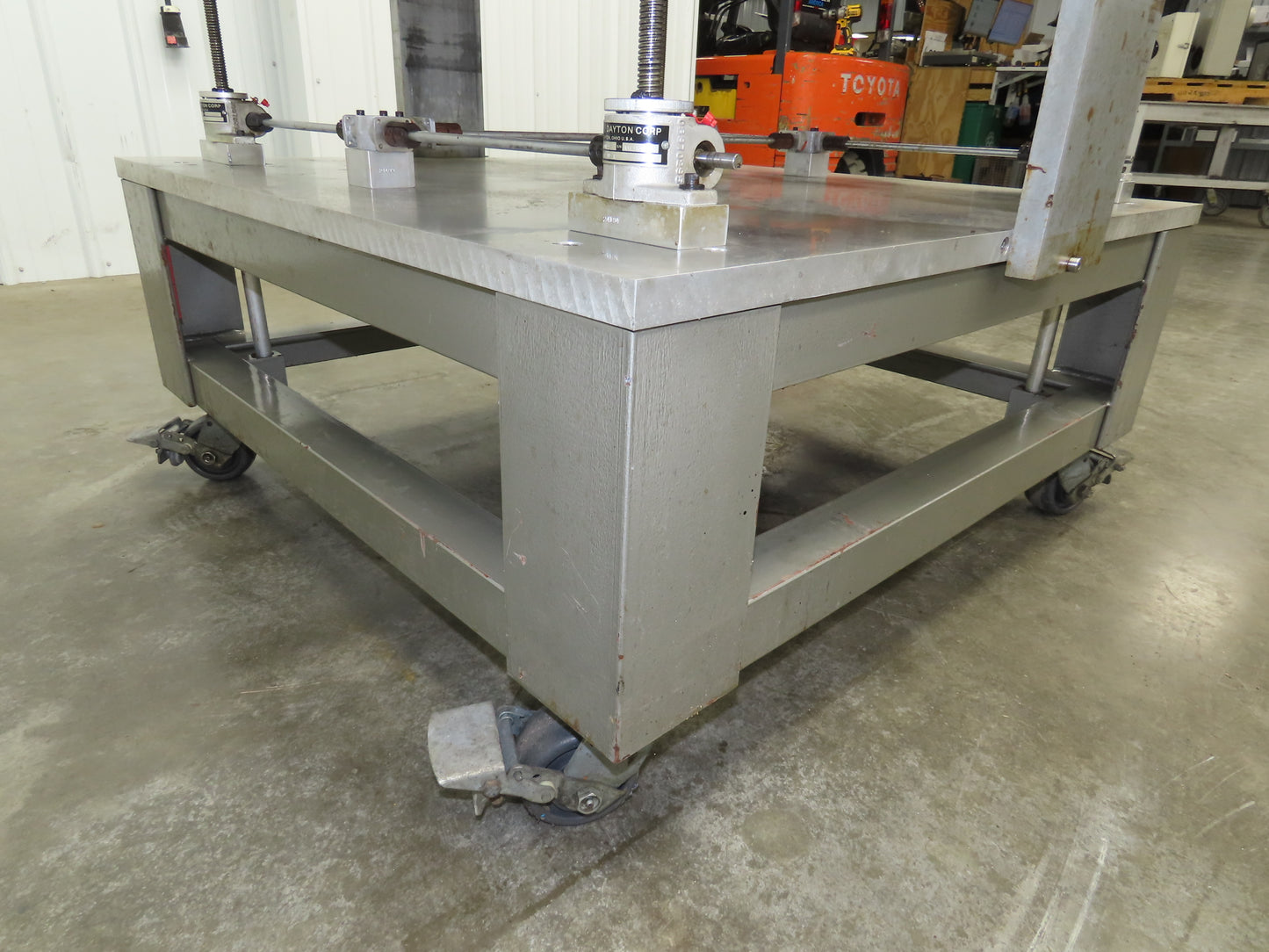 1" Aluminum Top Machine Base Weld Table 45x43" Work Bench Table Joyce Screw Jack