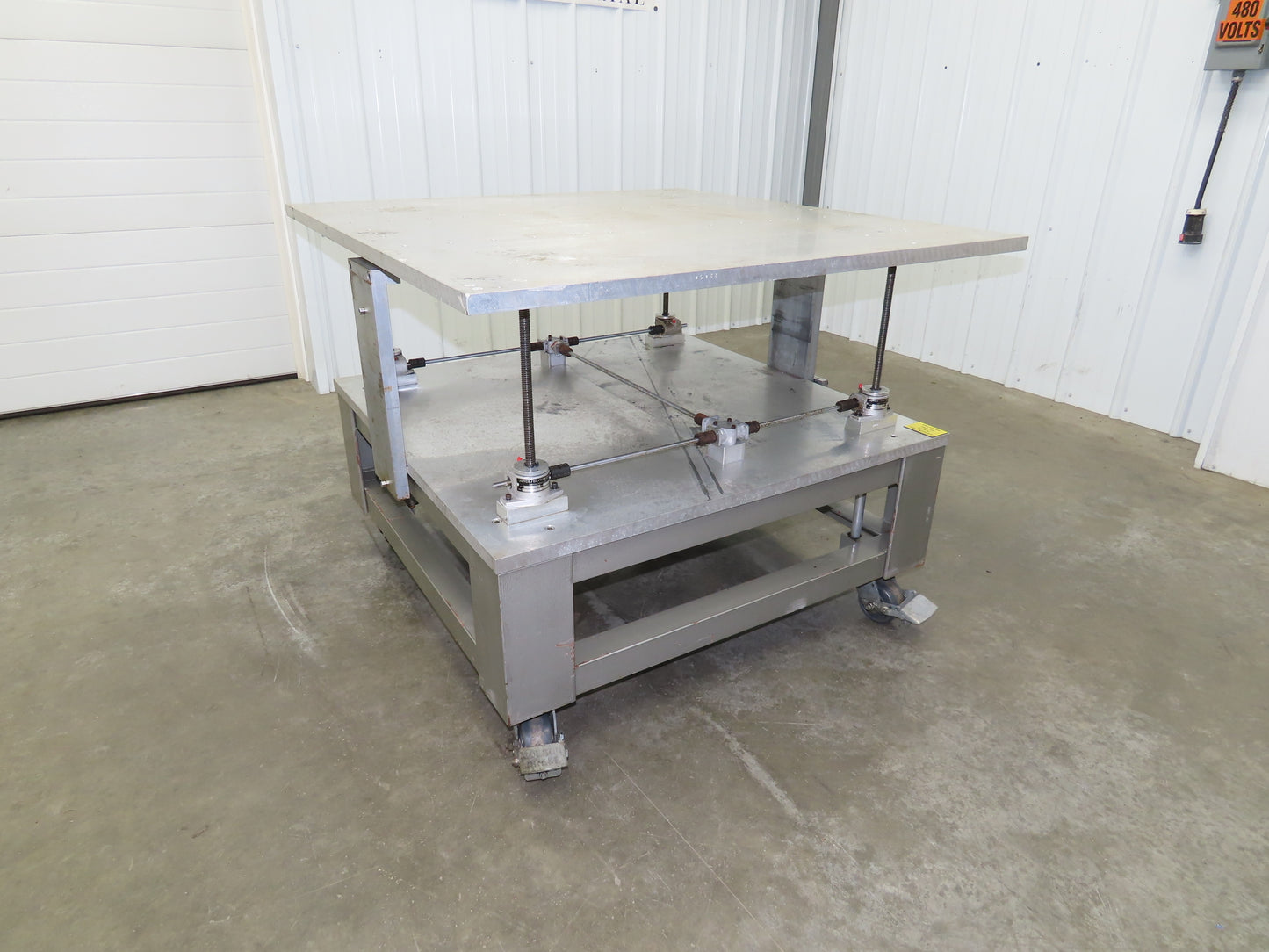 1" Aluminum Top Machine Base Weld Table 45x43" Work Bench Table Joyce Screw Jack