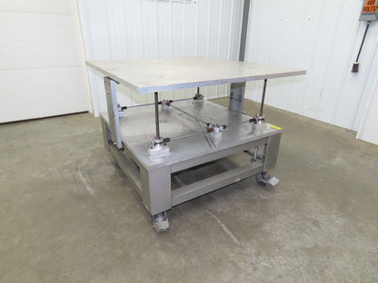 1" Aluminum Top Machine Base Weld Table 45x43" Work Bench Table Joyce Screw Jack