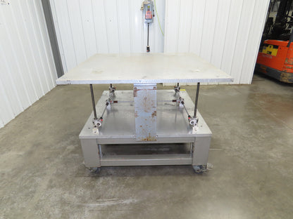 1" Aluminum Top Machine Base Weld Table 45x43" Work Bench Table Joyce Screw Jack