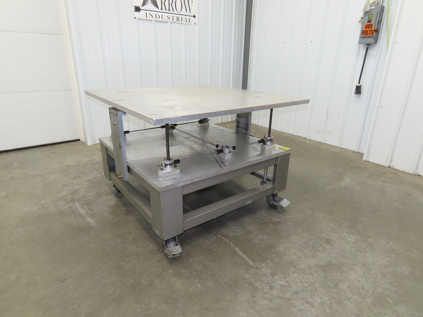 1" Aluminum Top Machine Base Weld Table 45x43" Work Bench Table Joyce Screw Jack