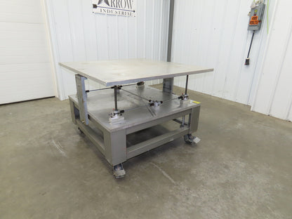 1" Aluminum Top Machine Base Weld Table 45x43" Work Bench Table Joyce Screw Jack