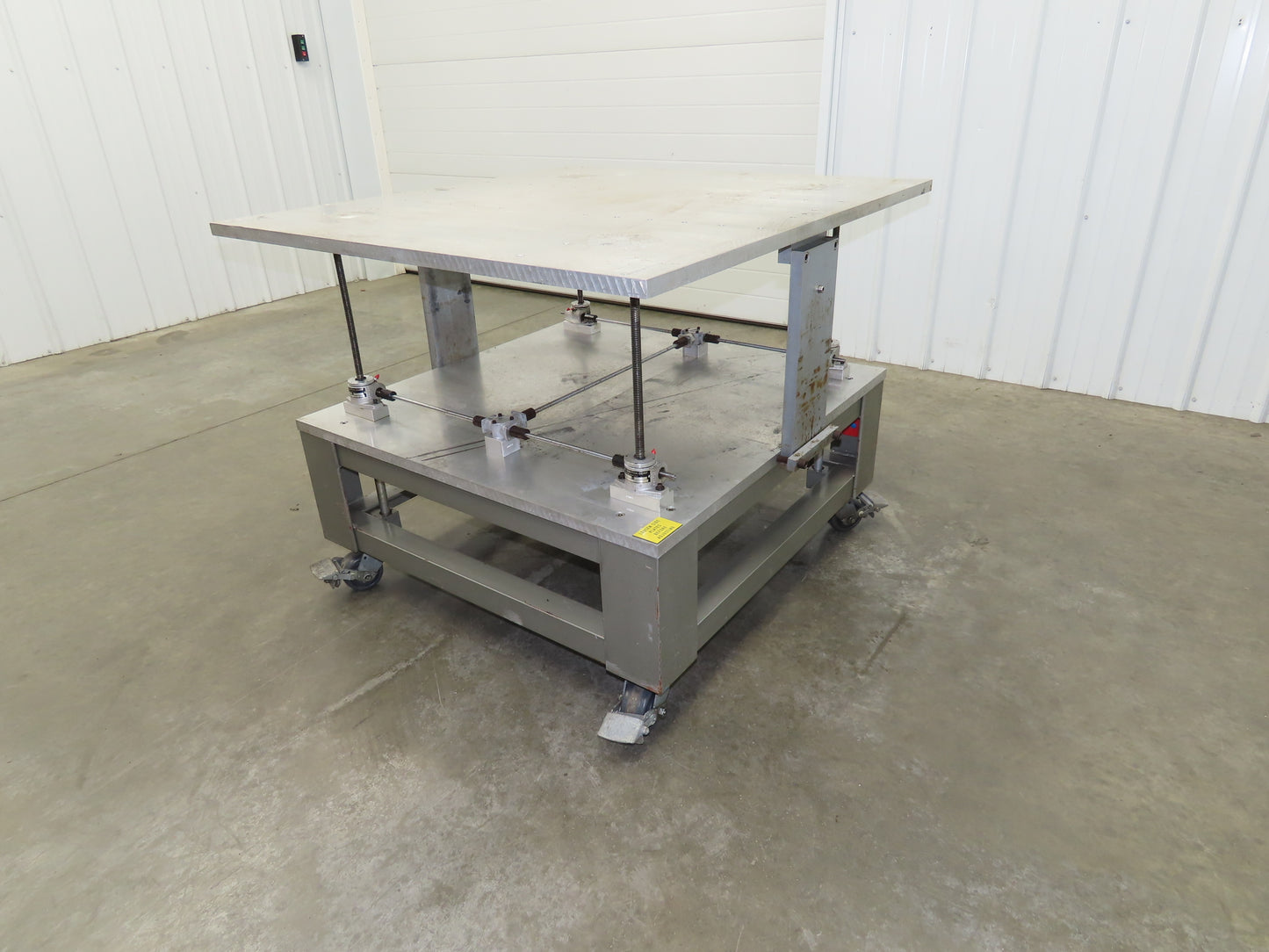 1" Aluminum Top Machine Base Weld Table 45x43" Work Bench Table Joyce Screw Jack