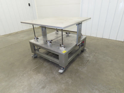 1" Aluminum Top Machine Base Weld Table 45x43" Work Bench Table Joyce Screw Jack