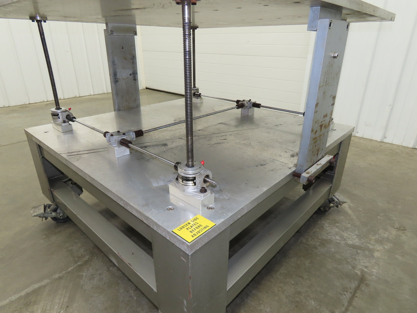 1" Aluminum Top Machine Base Weld Table 45x43" Work Bench Table Joyce Screw Jack