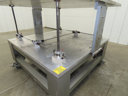 1" Aluminum Top Machine Base Weld Table 45x43" Work Bench Table Joyce Screw Jack