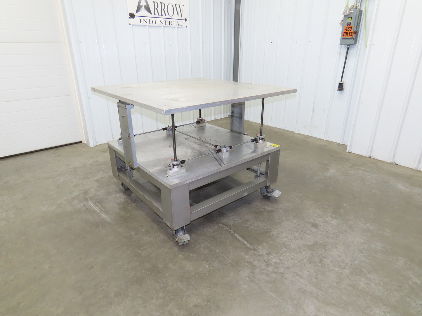 1" Aluminum Top Machine Base Weld Table 45x43" Work Bench Table Joyce Screw Jack