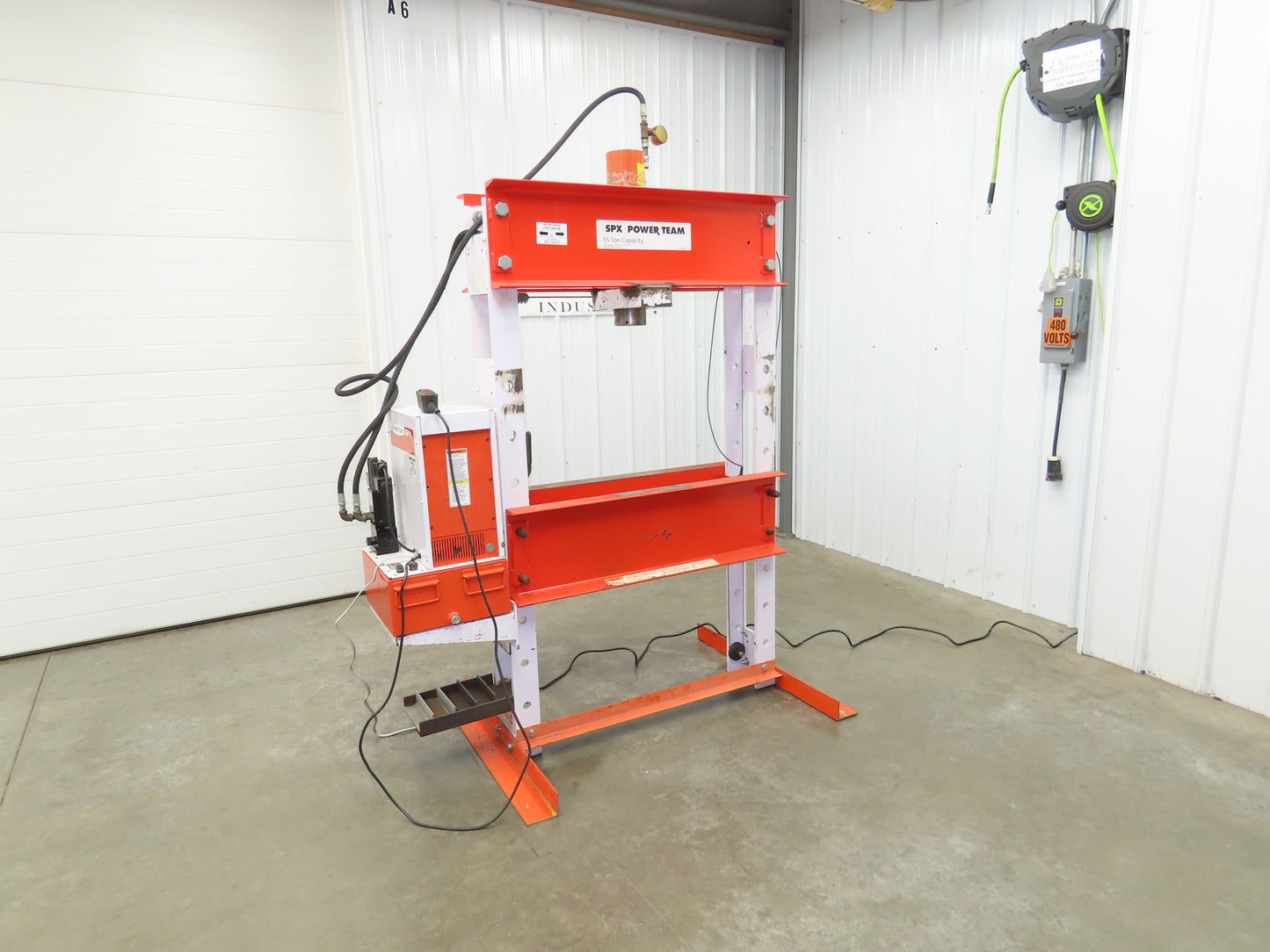 SPX Hydraulic Press 55 Ton 36"H Frame 120V Pump 13" Cylinder 10000PSI