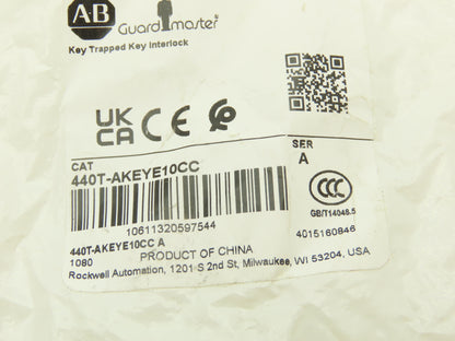Allen Bradley 440T-AKEYE10CC Guardmaster Trapped Key Interlock Key Cc  Lot of 2