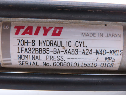 Taiyo 1FA32BB65BAXA53A24W40KM12 Hydraulic Cylinder 32mm Bore 65mm Stroke 1015psi