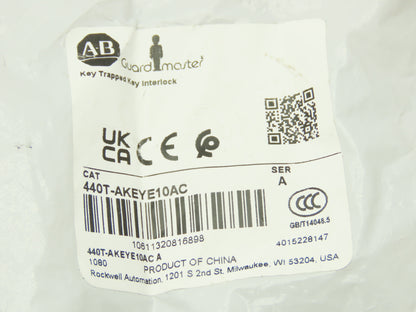 Allen Bradley 440T-AKEYE10AC Guardmaster Trapped Key Interlock Key Ac  Lot of 2