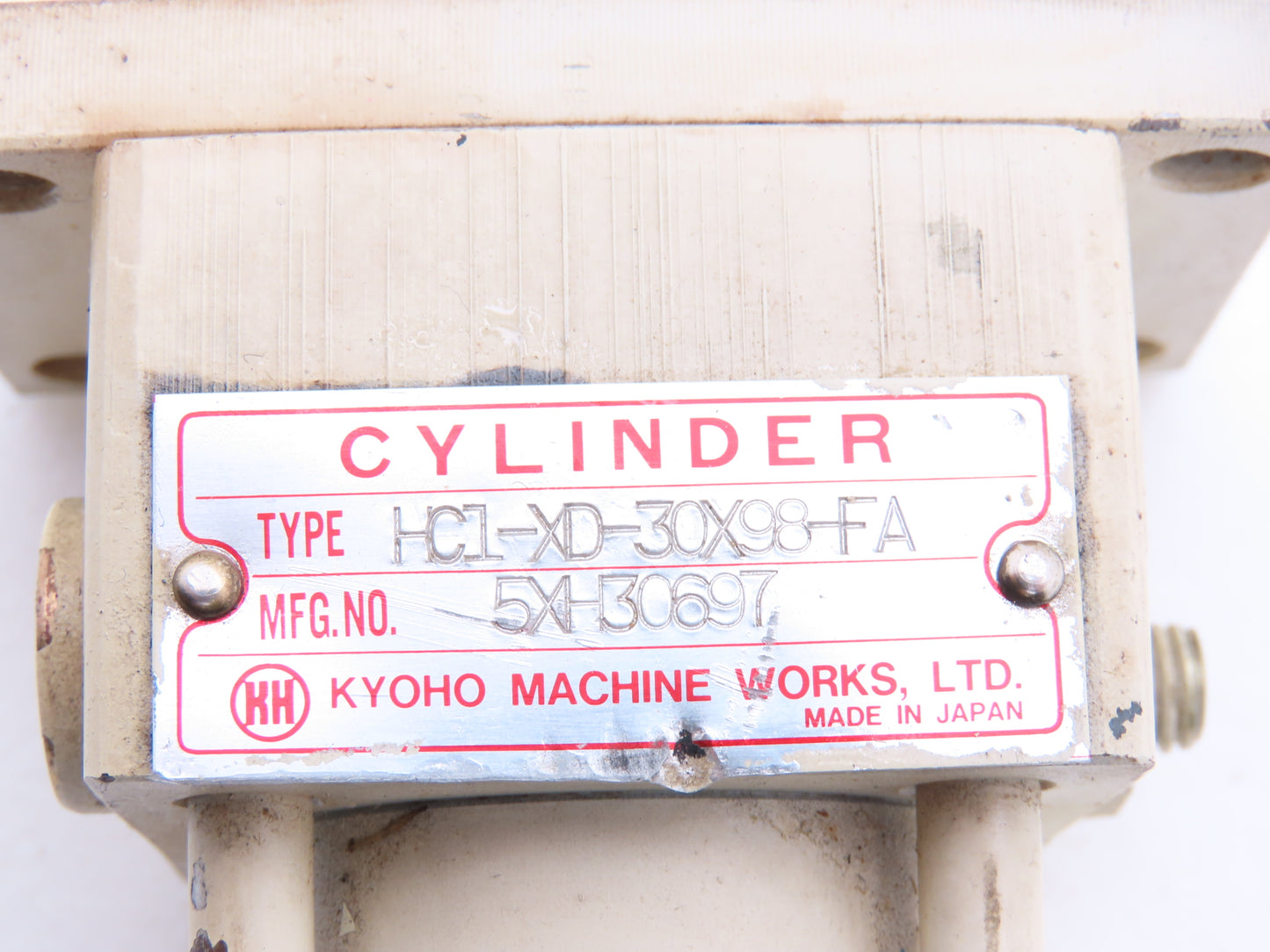 Kyoho Mach Works HC1-XD-30X98-FA Hydraulic Cylinder 30mm Bore 98mm Stroke
