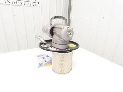 Guardair PQ05H125 PowerQUAD 5 Gal Drum Pneumatic Vacuum Head Wet/Dry 20-45CFM