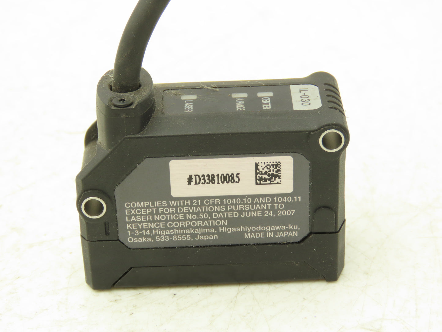 Keyence IL-030 CMOS Multi-Function Analog Laser Sensor 20 to 45 mm Range