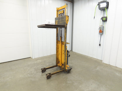 Langley BHLD Walk Behind Pallet Lift Truck 200lb 12V Straddle Platform 70" Lift