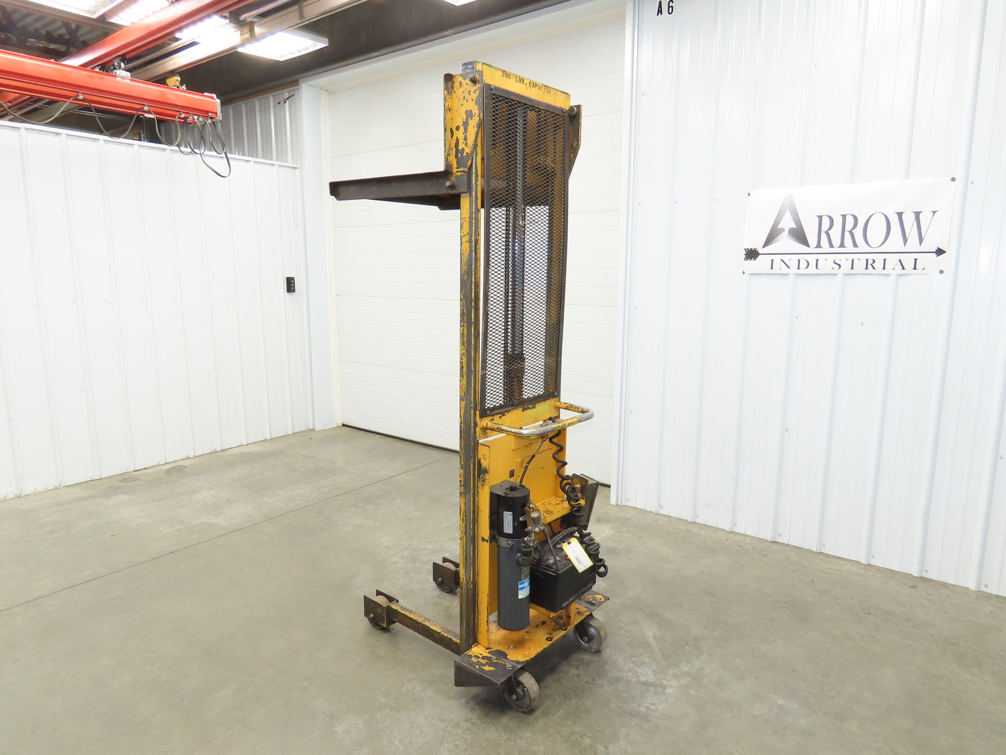 Langley BHLD Walk Behind Pallet Lift Truck 200lb 12V Straddle Platform 70" Lift