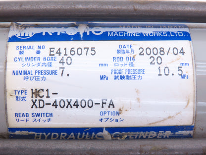 Kyoho Mach Works HC1-XD-40X400-FA Hydraulic Cylinder 40mm Bore 400mm Stroke