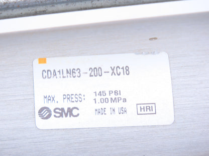 SMC CDA1LN63-200-XC18 Pneumatic Air Cylinder 63mm Bore 200mm Stroke