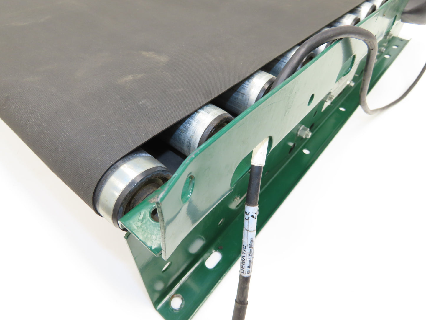 Dematic 25"W x 36"L Belt Over Roller Powered Conveyor 22"BF 48V Motorized Roller