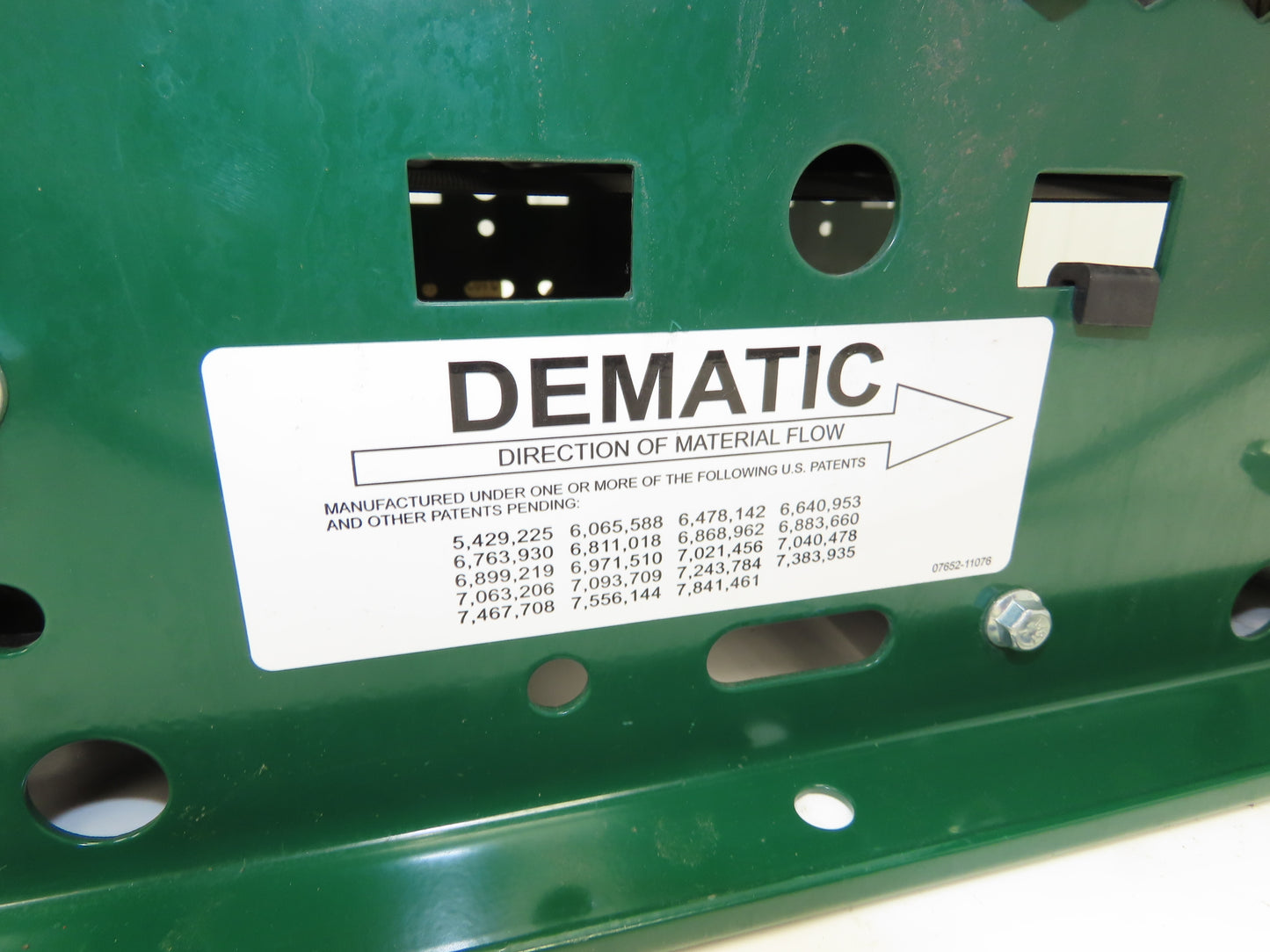 Dematic 25"W x 36"L Belt Over Roller Powered Conveyor 22"BF 48V Motorized Roller